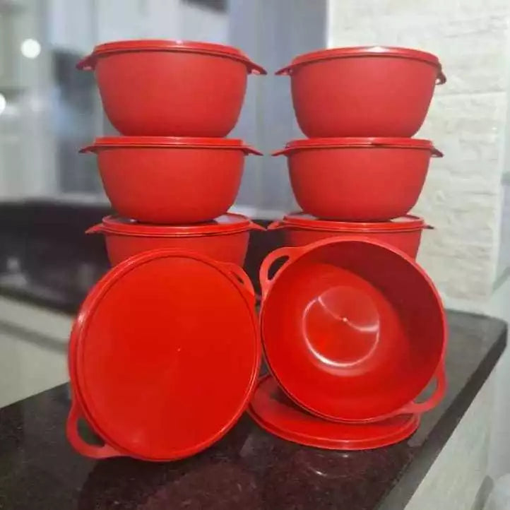 Conjunto kit 7 potes bowls marmita e mantimento para cozinha decoração vasilhas tapoer e organizaçao