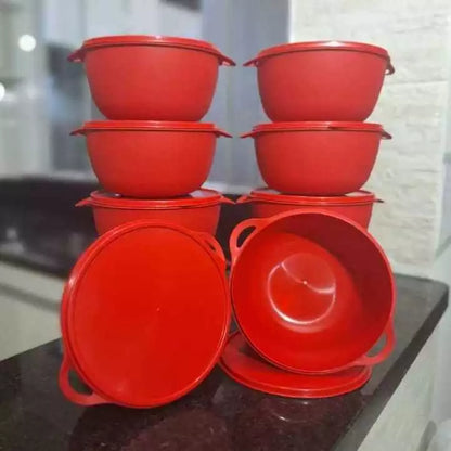 Conjunto kit 7 potes bowls marmita e mantimento para cozinha decoração vasilhas tapoer e organizaçao