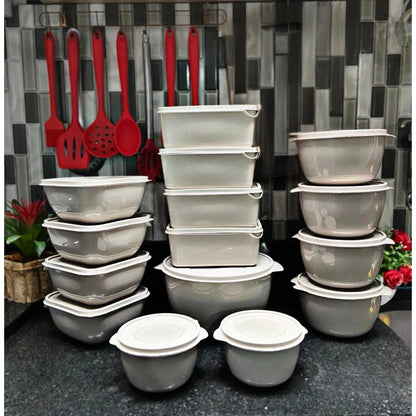 Kit 15 Potes Herméticos para Alimentos | Vários Tamanhos | Organização de Cozinha