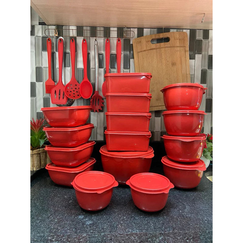 Kit 15 Potes Herméticos para Alimentos | Vários Tamanhos | Organização de Cozinha