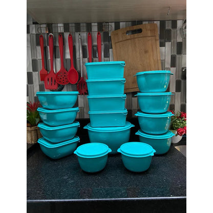 Kit 15 Potes Herméticos para Alimentos | Vários Tamanhos | Organização de Cozinha