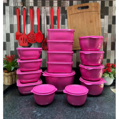 Kit 15 Potes Herméticos para Alimentos | Vários Tamanhos | Organização de Cozinha